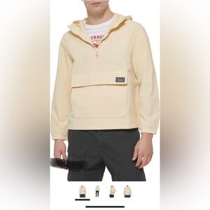 Mens Levi’s windbreaker with pouch pockets. New with tags size large